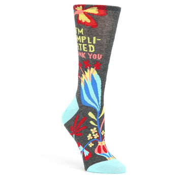 I'm Complicated Socks - Novelty Dress Socks for Women