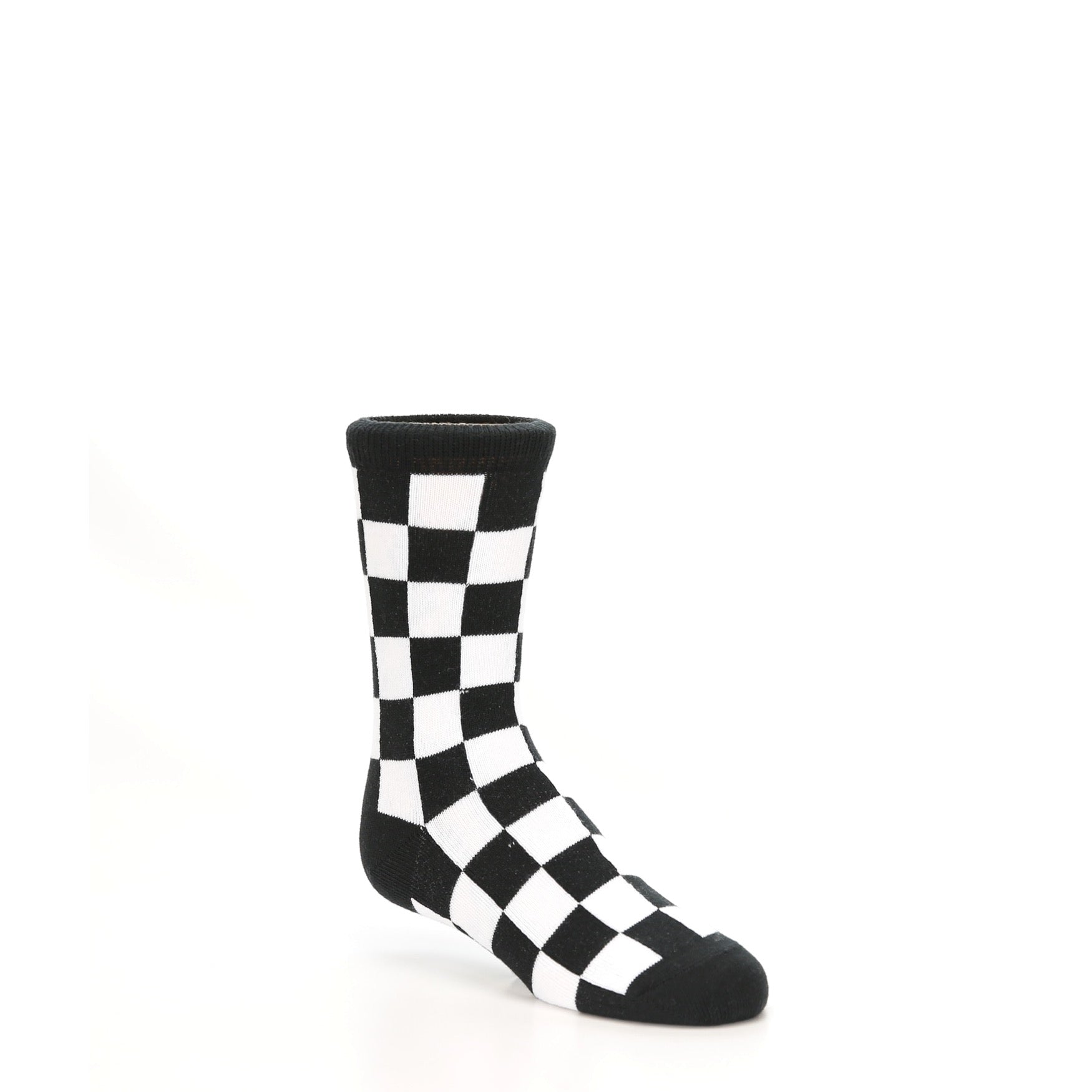 Black White Checkered Junior Groomsmen Kid's Dress Socks