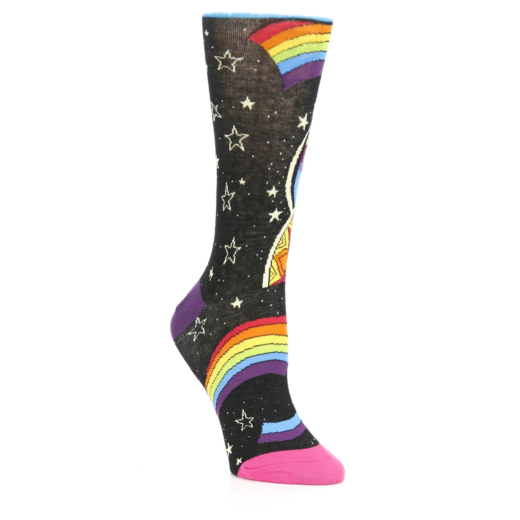 Black Celestial Joy Laurel Birch - Novelty Socks for Women