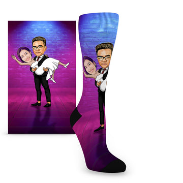 Custom Face First Dance Threshold Carry Dance Floor – Women’s Custom Socks