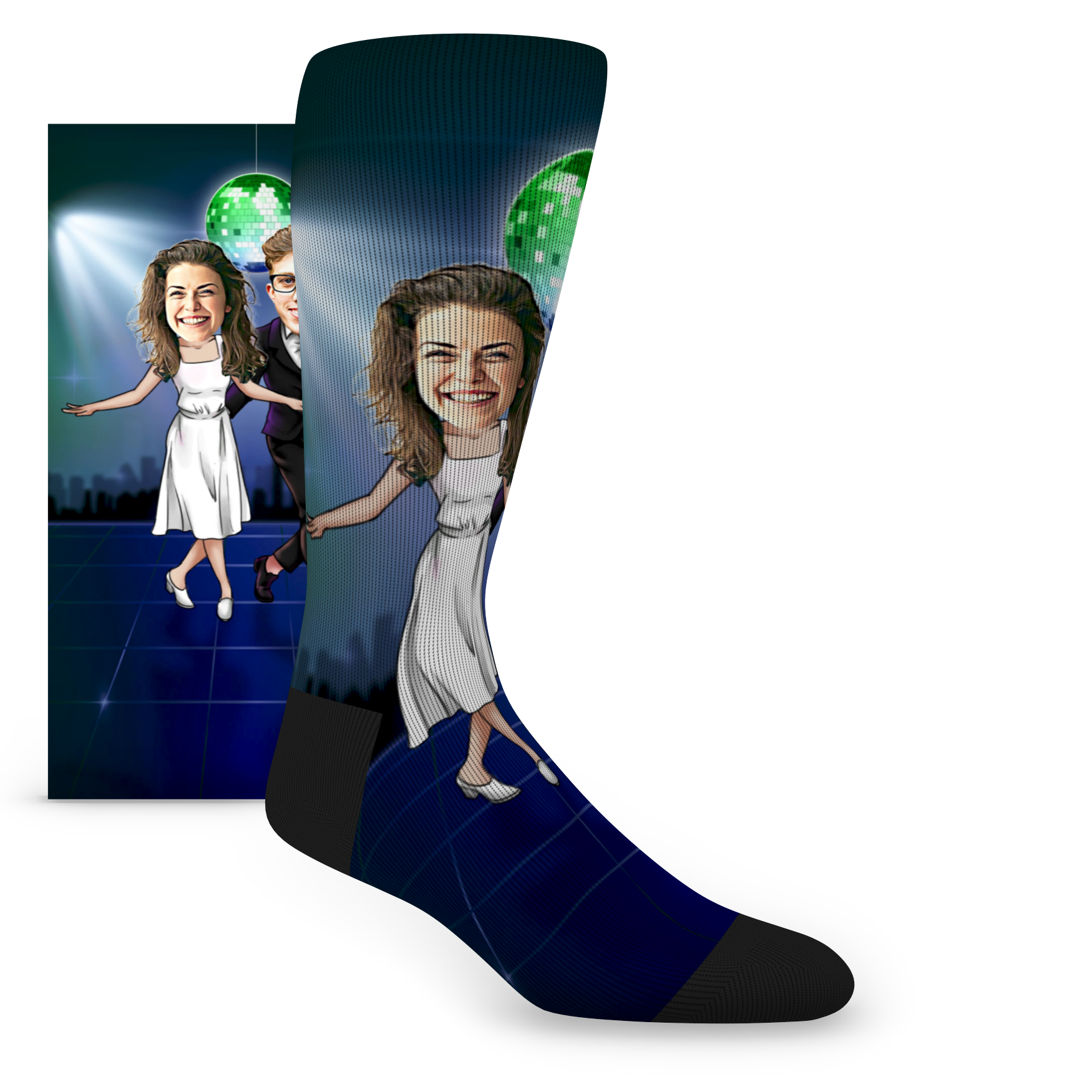 Custom Face Coordinated Shimmy - Men's Custom Socks