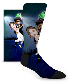 Custom Face Dipping Dance - Men's Custom Socks