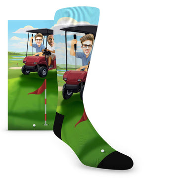 Custom Face Golf Buddies – Men’s Custom Socks