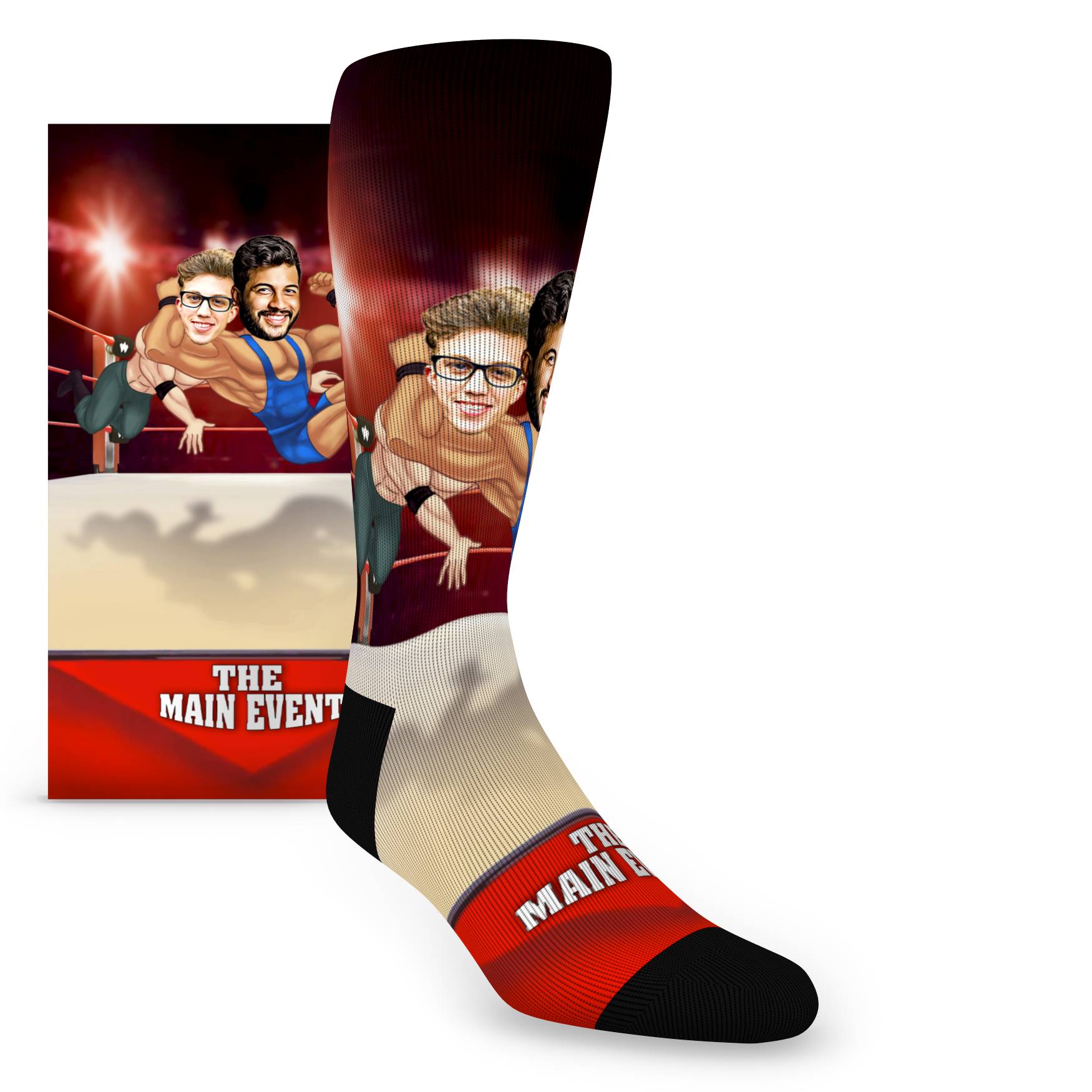 Custom Face Wrestling Buddies - Men's Custom Socks