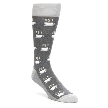 Gray Coffee Socks - USA Made - Men's Novelty Socks