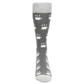 Gray Coffee Socks - USA Made - Men's Novelty Socks