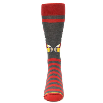 Red Hipster Gnome - USA Made - Men's Dress Socks