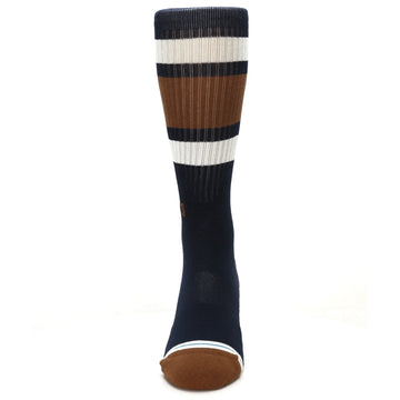 Horizontal Striped Navy - Men's Casual Socks-Stance