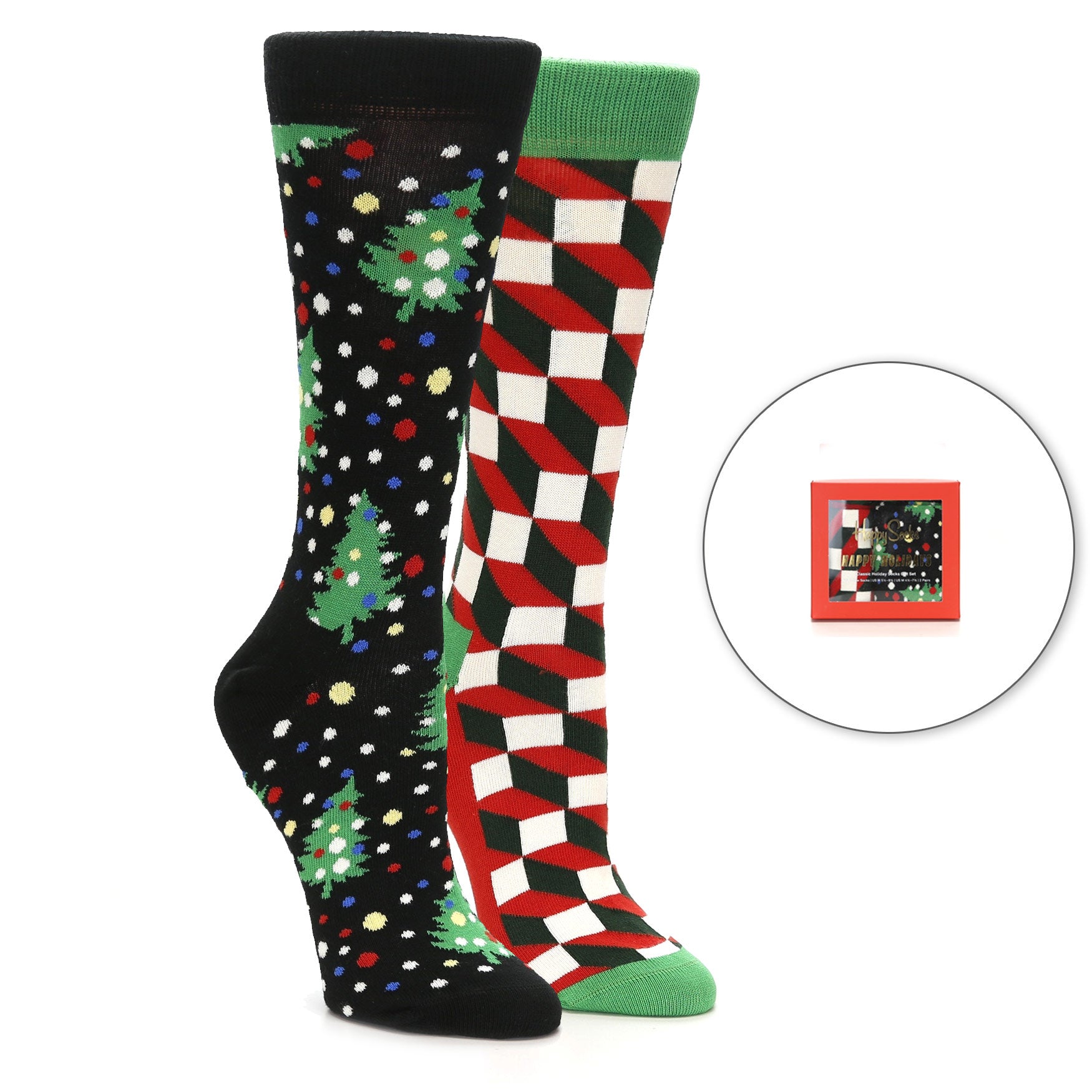 Happy Holidays - Women's Sock Gift Box 2 Pack