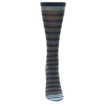 Morgan Crew Taupe Merino Wool Socks - Women's Lifestyle Socks