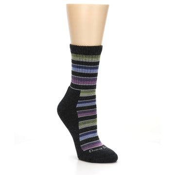 Decade Stripe Charcoal Merino Wool Socks - Women's Lifestyle Socks