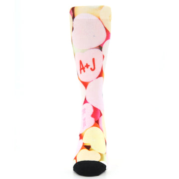 Heart Candy Valentine's Day Custom Socks - Men's Custom Socks