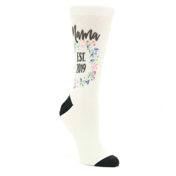 Ivory Year Mama Established Custom Date Socks - Women's Custom Socks