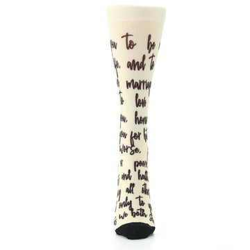 Champagne Sweet Sentiment Custom Note Socks - Script - Women's Custom Socks