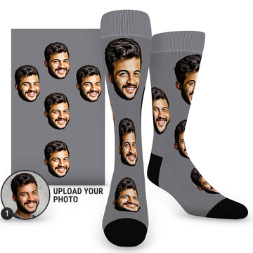 Custom Face Socks - Men's Custom Socks (multiple colors)