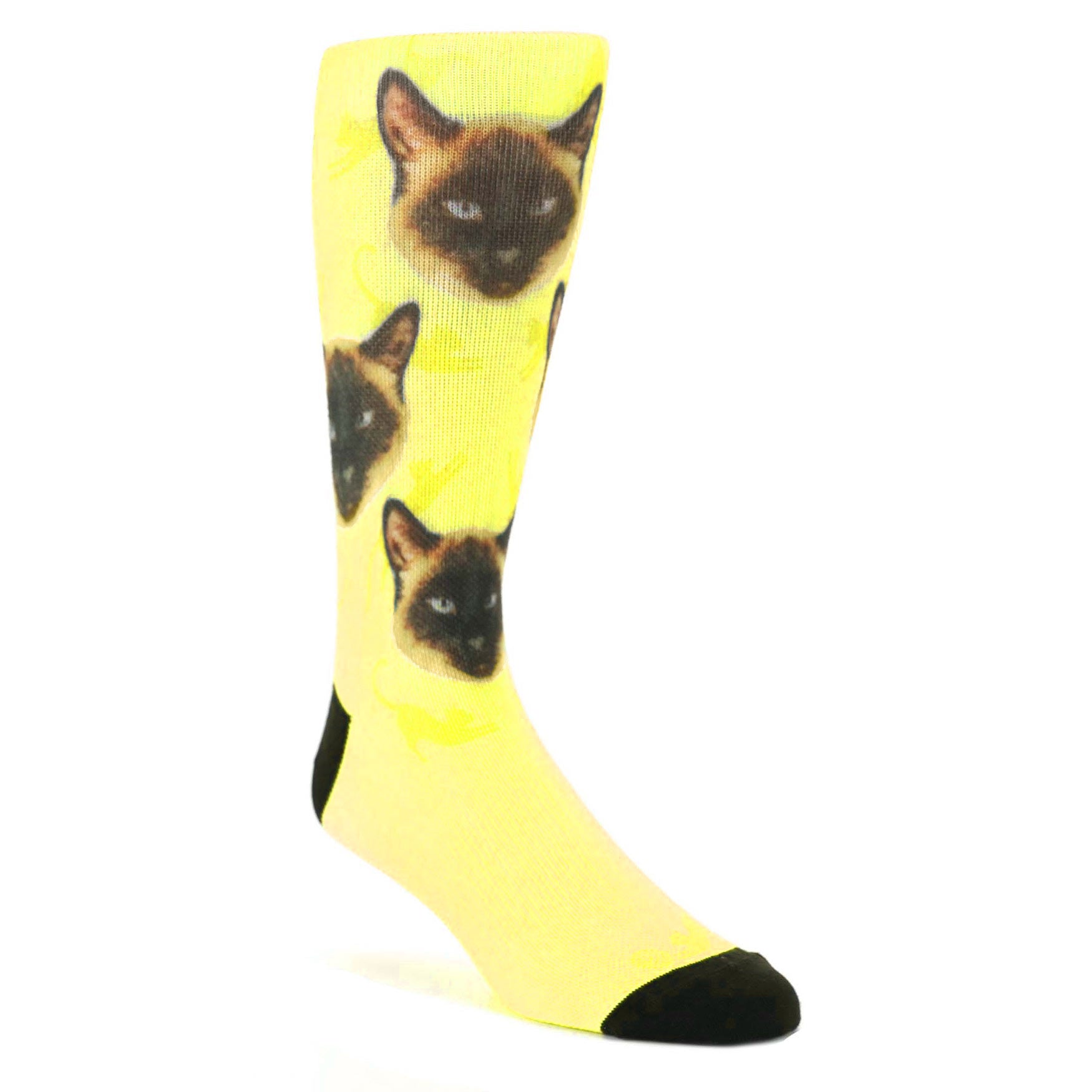 Custom Cat Face Socks - Men's Custom Socks (multiple colors)