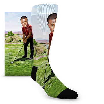 Golf Custom Face Socks - Men's Custom Socks