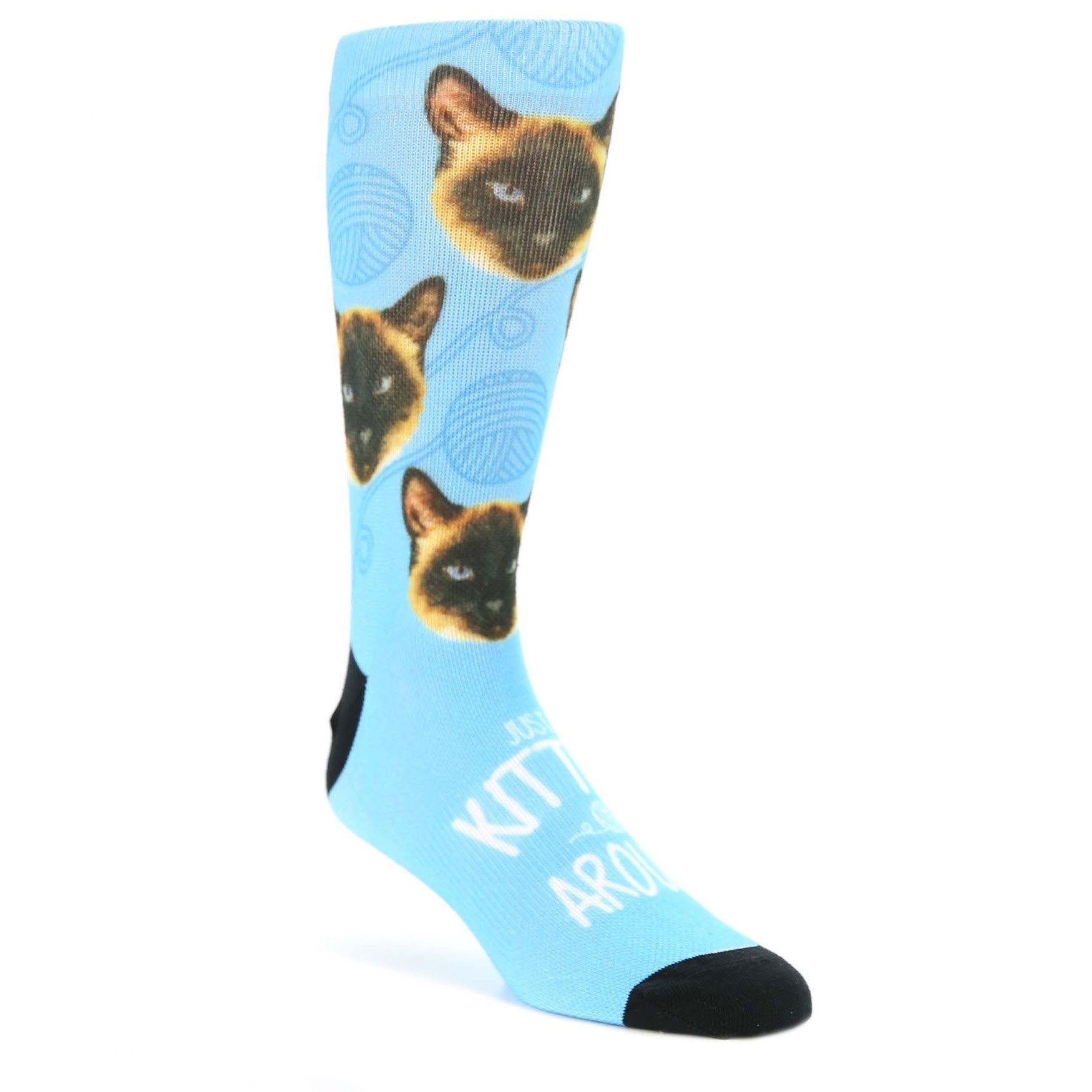 Custom Cat Face Socks - Men's Custom Socks (multiple colors)