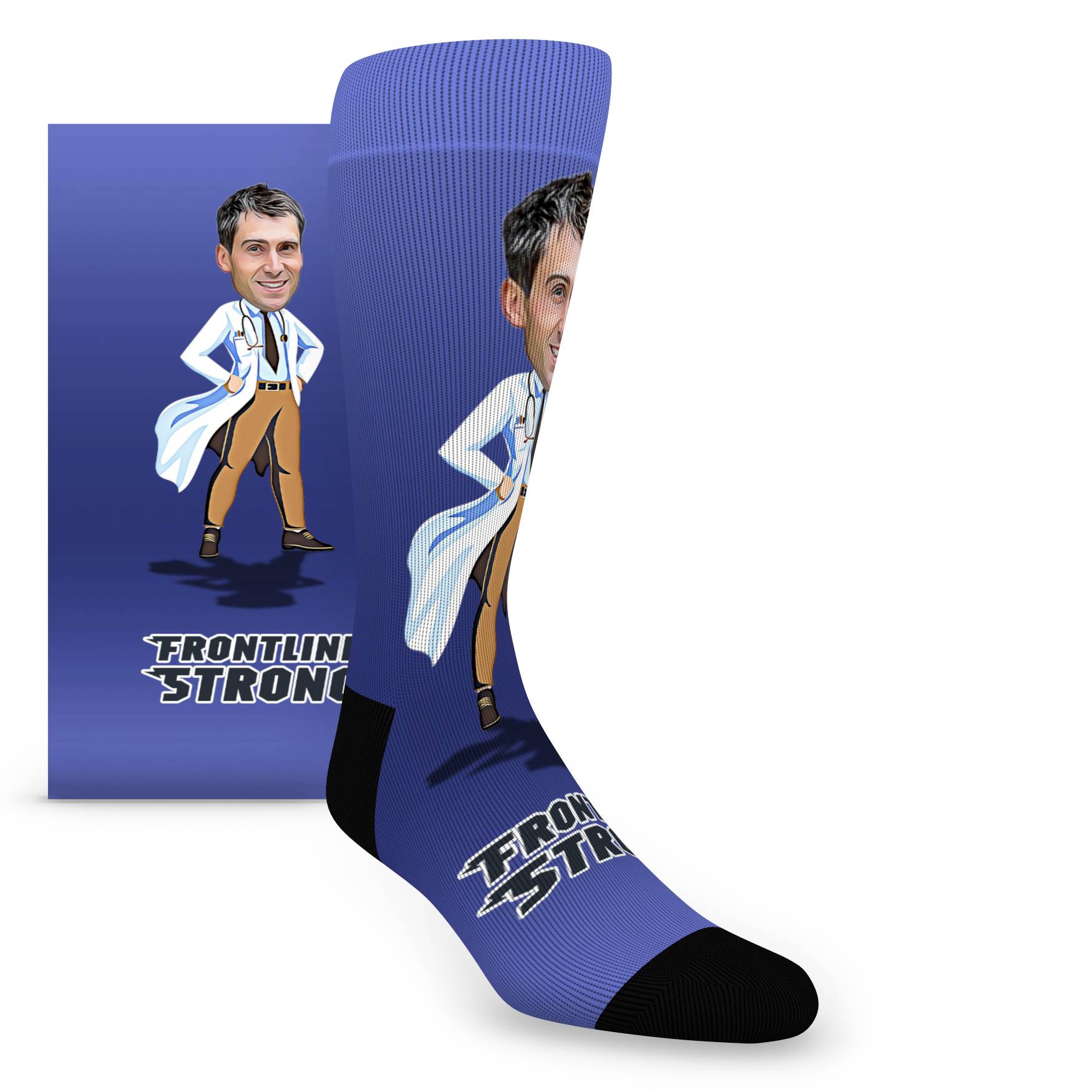 Custom Face Doctor Socks (Frontline Hero) -  Men's Custom Socks