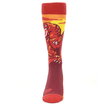 Raptor Dinosaur - USA Made Men's Dress Socks