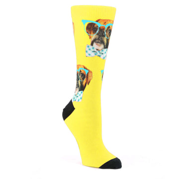 Dapper Dog Custom Pet Face Socks - Women's Novelty Socks - (multiple colors)