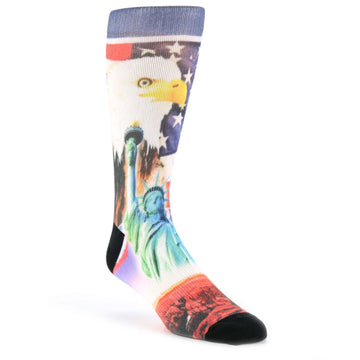 USA Patriotic Custom Print Men's Socks