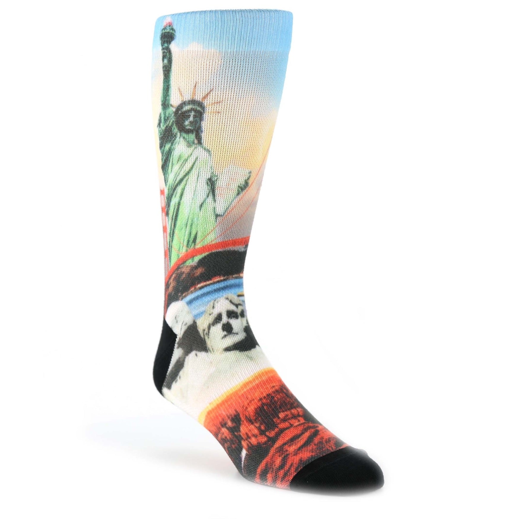 USA Landmarks Custom Print Men's Socks