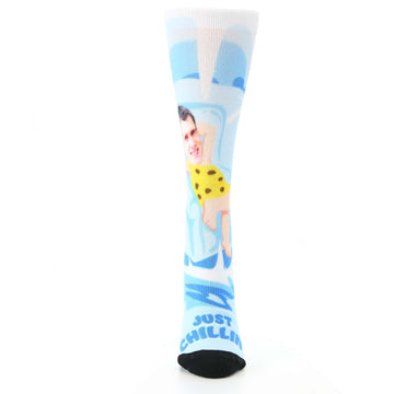 Just Chillin' Caveman Custom Face Socks - Women's Custom Socks